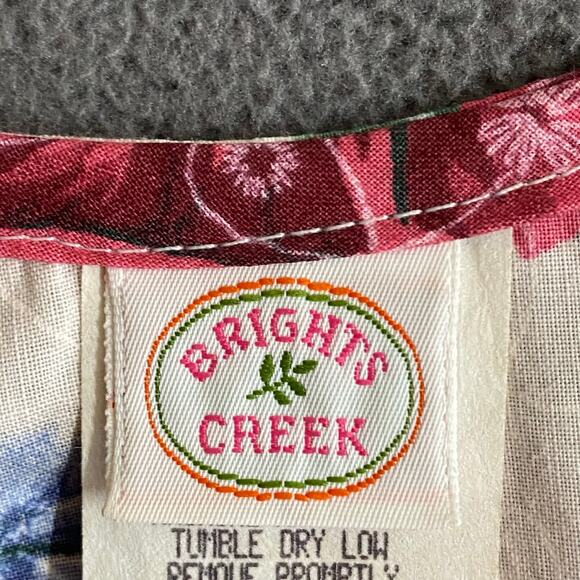 Vtg 80s 90s NOS Brights Creek Cottage Garden Midi Dress Romantic Boho M? Floral - Picture 13 of 15